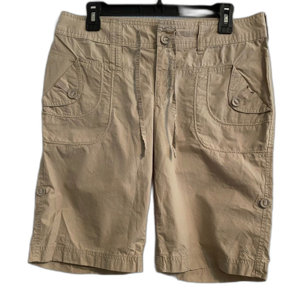 Columbia Women’s Cargo Tan Shorts Size 10 UB1-19 - Picture 1 of 8